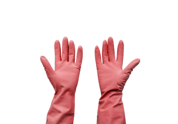 Резиновая перчатка на белом фоне - Фото, изображение