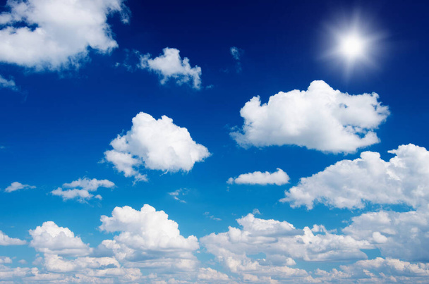 White clouds in blue sky. - Photo, Image