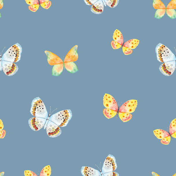 seamless pattern of beautiful butterflies illustration - Foto, Bild