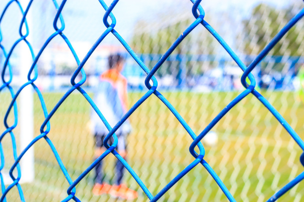 tel çit ve futbol yard - Fotoğraf, Görsel