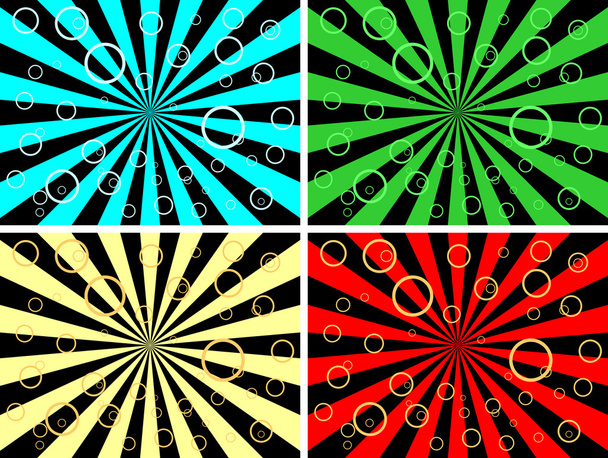 vier abstracte achtergronden - Vector, afbeelding