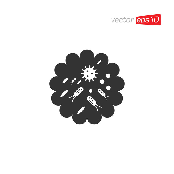 Vírus e bactérias Ícone Logo Design Vector - Vetor, Imagem