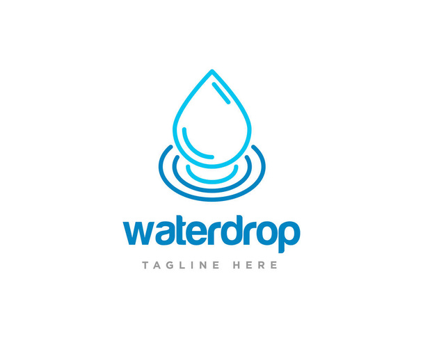 Plantilla de vectores de diseño de logotipo de gota de agua - Vector, Imagen