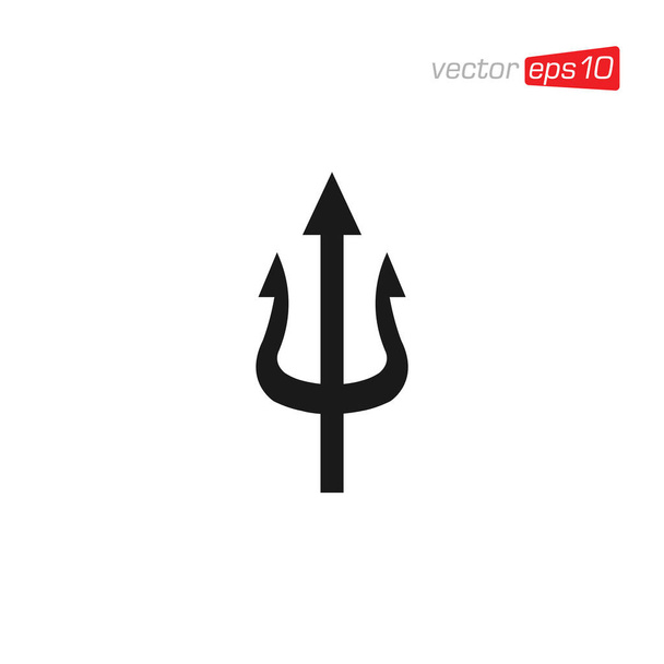 Trident Icon Logo Design Vector - Vector, afbeelding