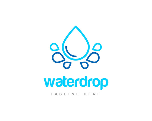 Wassertropfen Logo Design Vektor-Vorlage - Vektor, Bild
