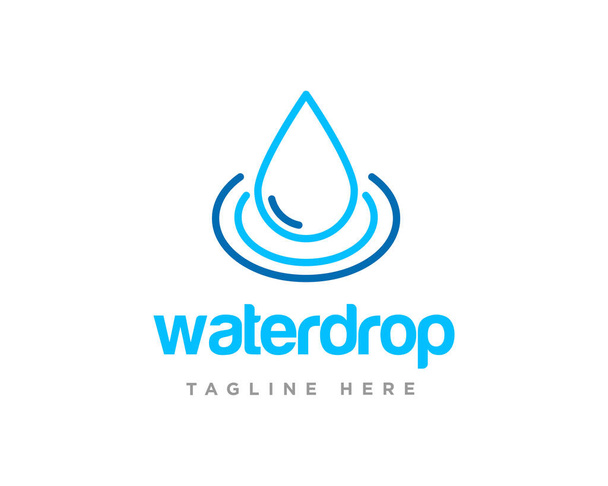 Plantilla de vectores de diseño de logotipo de gota de agua - Vector, imagen