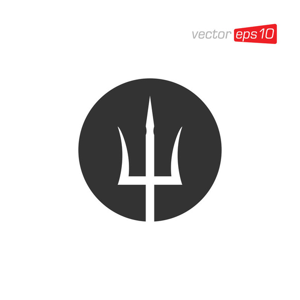 Trident Icon Logo Design Vector - Vector, afbeelding