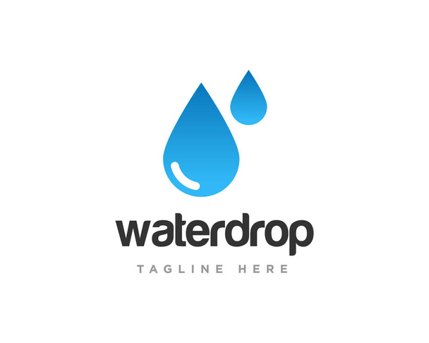 Waterdruppel Logo Ontwerp Vectorsjabloon - Vector, afbeelding