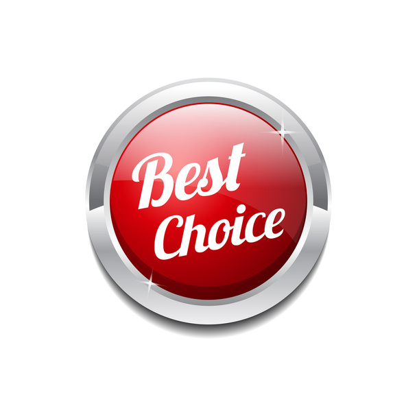 Best Choice Glossy Shiny Circular Vector Button - Vector, afbeelding