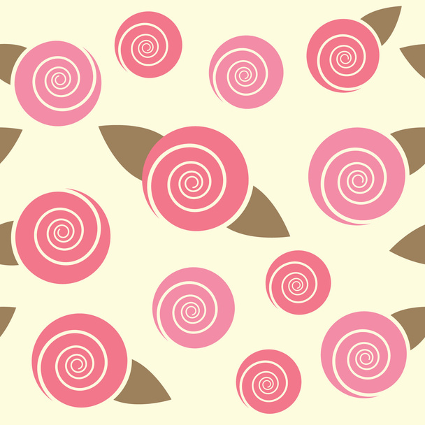Floral seamless pattern with roses. - ベクター画像