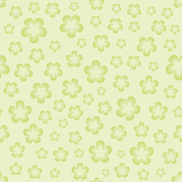 Green floral seamless pattern - Vector, imagen