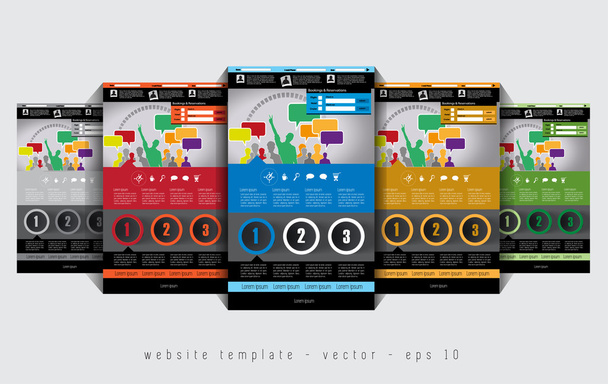 a kommunikációs design honlap sablonok - Vektor, kép