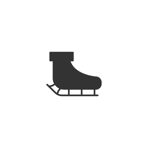 Ikona jazdy na łyżwach izolowana na białym tle. Symbol obuwia nowoczesny, prosty, wektor, ikona do projektowania stron internetowych, aplikacja mobilna, ui. Ilustracja wektora - Wektor, obraz