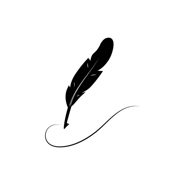 дизайн логотипа перьевой ручки - Вектор,изображение
