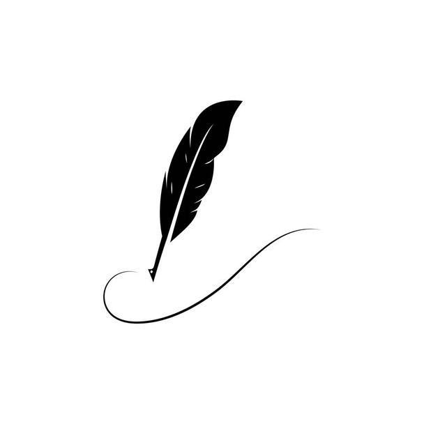 pluma pluma logotipo ilustración diseño - Vector, imagen