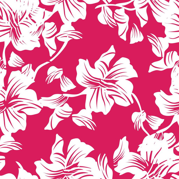 Фіолетовий квітковий безшовний візерунок для модного текстилю, графіки, фону та ремесел
 - Вектор, зображення