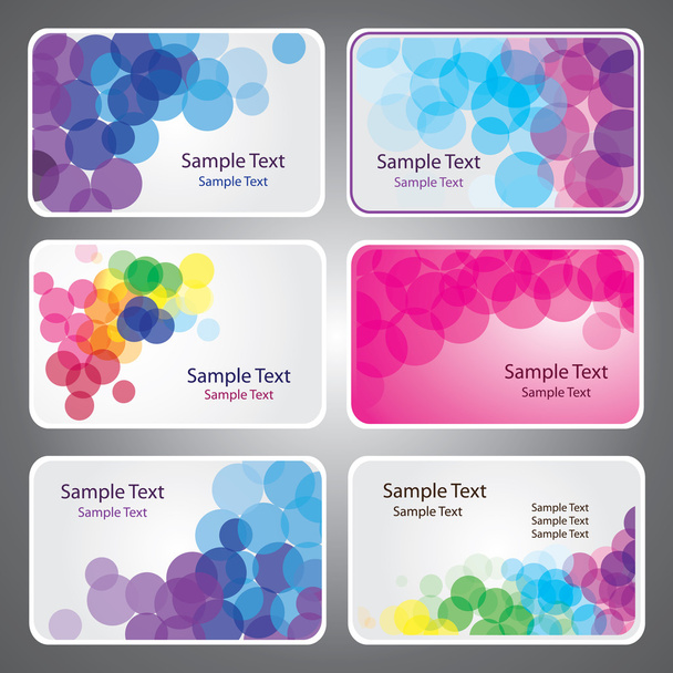 Colorful Business Card Vectors - Vecteur, image