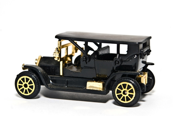 speelgoed replica van een auto deur zwart 4 vintage 1920. - Foto, afbeelding