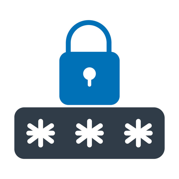 Cyber Security-Symbol, das leicht geändert oder bearbeitet werden kann - Vektor, Bild