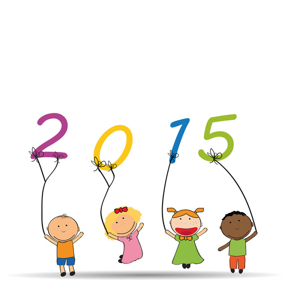 Новый 2015 год
 - Вектор,изображение