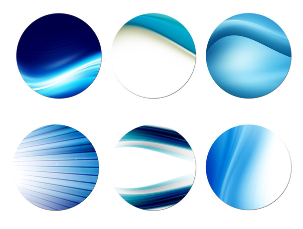 διαφορετικά κύματα σε κύκλους πάνω από το λευκό φόντο - Φωτογραφία, εικόνα