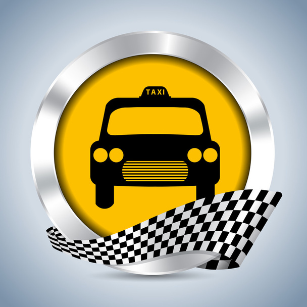 fémes taxi jelvény design - Vektor, kép