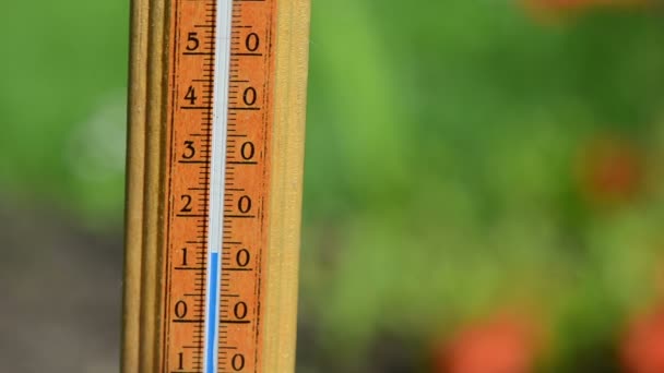 wzrost temperatury termometru - Materiał filmowy, wideo