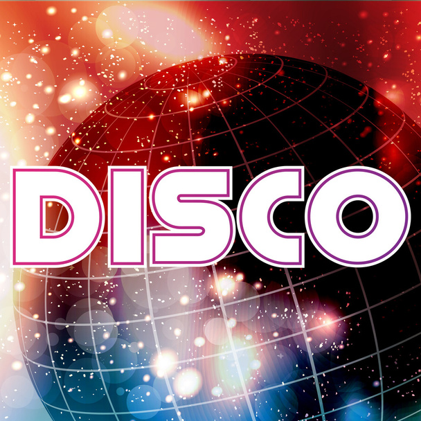 Disco Party Flyer Template - Vector Illustration - Vector, imagen