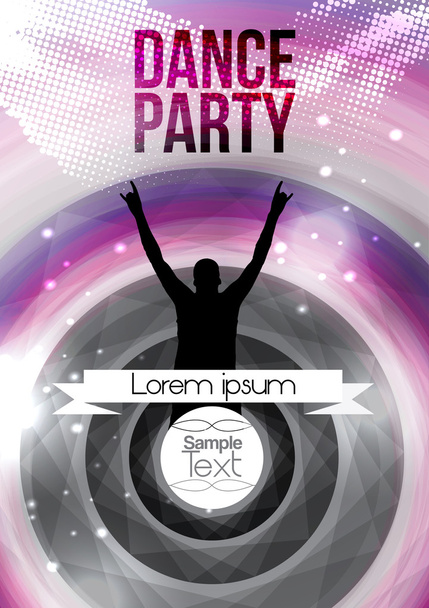 Dance Party Poster Background Template - Vector Illustration - Wektor, obraz