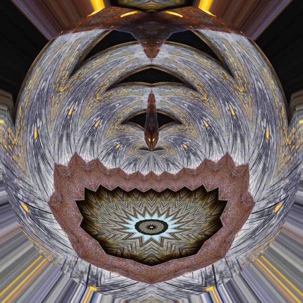 abstrakte kaleidoskopische Form mystischer esoterischer Hintergrund  - Foto, Bild