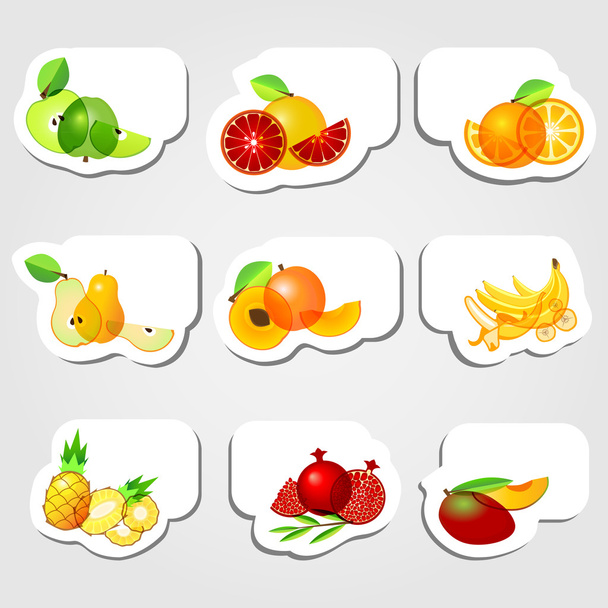 Groenten en fruit - Vector, afbeelding