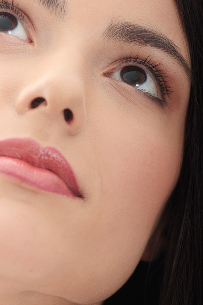 Beauty caucasian woman face close up portrait - Fotó, kép