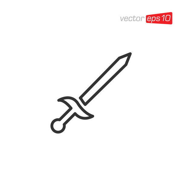 Sword Icon Design Vector Illustration - Vetor, Imagem