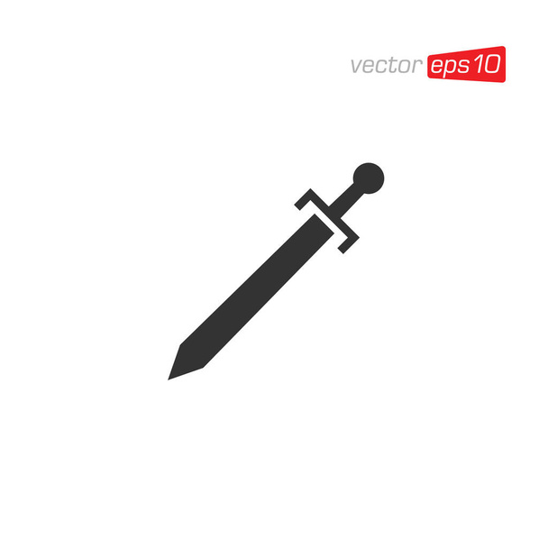Illustration vectorielle de conception d'icône d'épée - Vecteur, image