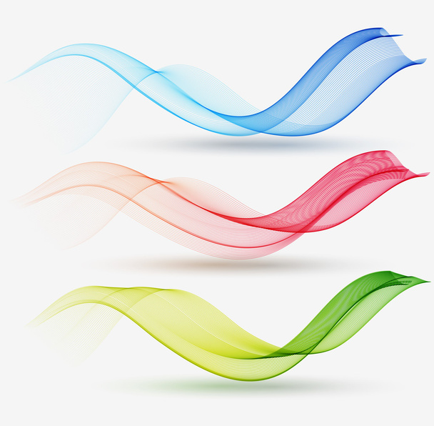 Abstract colorful transparent wave - Vector, Image