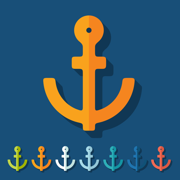 Flat design: anchor - Vector, Image