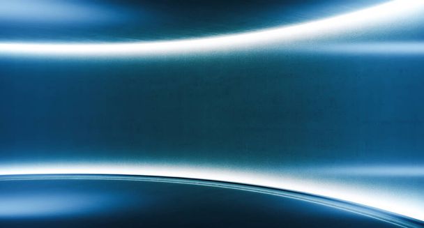壁に光の空白のスペースを光る。抽象ネオン背景。3Dレンダリング - 写真・画像