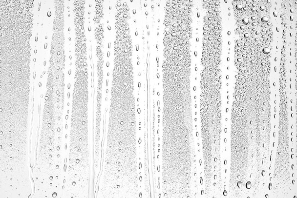 white background water drops on glass, abstract design overlay wallpaper - Foto, imagen