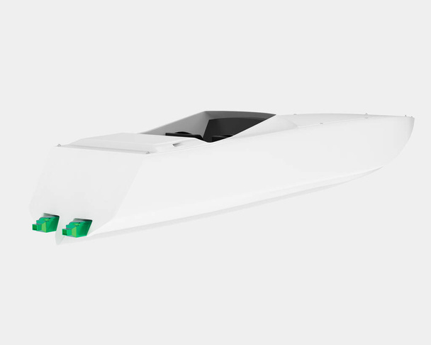 Speed boat isolated on background. 3d rendering - illustration - Foto, Bild