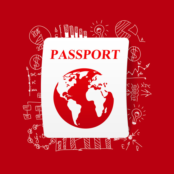 pasaport çıkartma - Vektör, Görsel