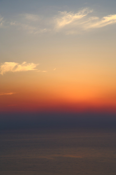 Naplemente, ég és a tengeri tájkép háttér - Fotó, kép