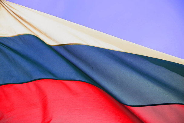 Venäjän lippu ulkona näkymä  - Valokuva, kuva