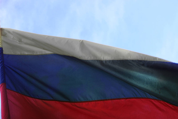 Bandera rusa vista al aire libre  - Foto, Imagen