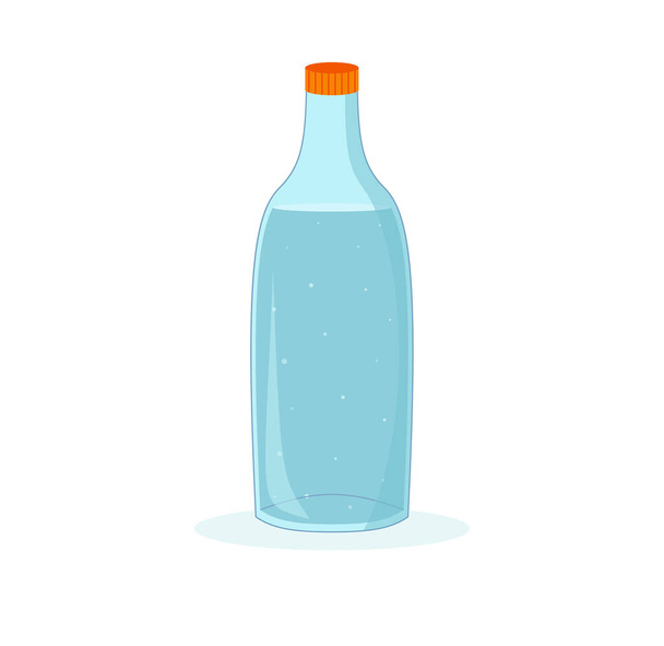 Een fles water, graag. Een glas water, graag. Een glas water. DOOS STYLE EPS 10 - Vector, afbeelding