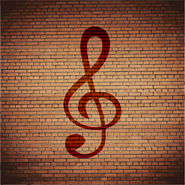 Elementos musicais notas ícone web, design plano
 - Vetor, Imagem