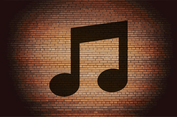 Music note. Flat modern web button and space for your text. - Vector, Image