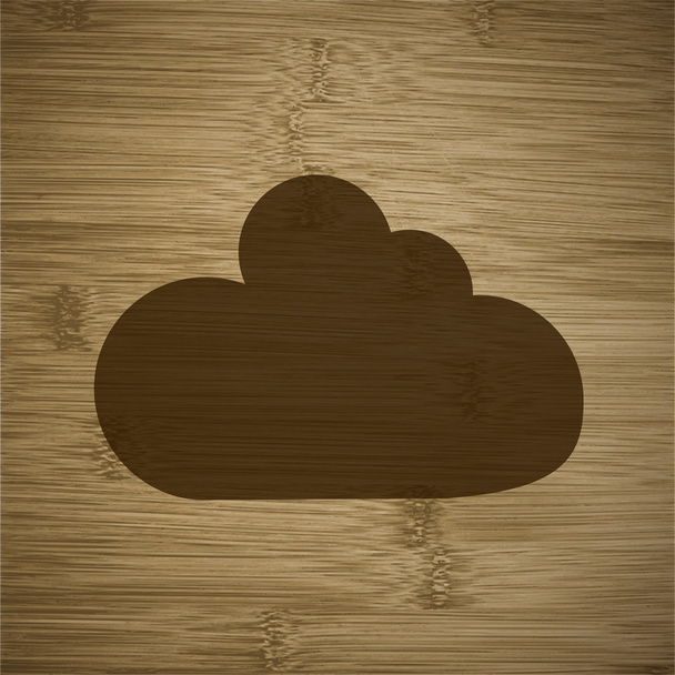 Cloud download sovellus web kuvake, tasainen muotoilu
 - Vektori, kuva