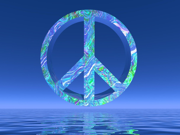 Peace symbol - 3D render - Photo, Image