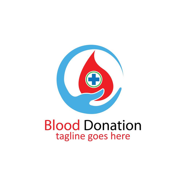 Modèle de logo de don de sang Design Vecto - Vecteur, image