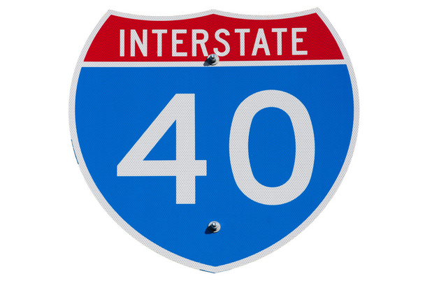 Panneau Interstate I-40 américain
 - Photo, image